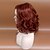 cheap Synthetic Lace Wigs-Synthetic Wig Curly Curly With Bangs Wig Medium Length Burgundy#530 Synthetic Hair Women&#039;s Side Part Red