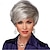 economico parrucca più vecchia-parrucche grigie per donna parrucca sintetica con frangetta parrucche corte argento parrucche da vecchia parrucche dall&#039;aspetto naturale
