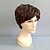 cheap Synthetic Trendy Wigs-Synthetic Wig Straight Straight Wig Short Brown Synthetic Hair Men&#039;s Brown