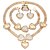 tanie Zestawy biżuterii-Damskie Kolczyki drop Naszyjniki choker Serce Klasyczny Moda Imitacja diamentu Kolczyki Biżuteria Złoty Na Impreza Ceremonia