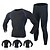 abordables Ensembles de vêtements pour hommes-Homme Manches Longues Maillot et Cuissard Long Velo Cyclisme Hiver Toison Noir Rouge Vert Vélo Séchage rapide Des sports Couleur unie VTT Vélo tout terrain Vélo Route Vêtement Tenue