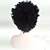 billige Syntetiske trendy parykker-Syntetiske parykker Afro Kinky Afro Frekk Med lugg Parykk Kort Svart Syntetisk hår Dame Svart