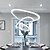 billige Sirkeldesign-moderne akryl trekant enkelhet led vedheng lys tre ringer innendørs lys for kontor stue soverom soverom