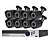 baratos Kits AHD-Sistema de segurança 8ch com as câmeras à prova de intempéries do dvr 81.0mp do 8ch 1080n ahd com visão nocturna