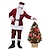 お買い得  大人のクリスマス衣装と衣装-サンタスーツ サンタクロース クリスマスパーティー用品 サンタクロース 男性用 コスプレ衣装 クリスマス クリスマス ハロウィーン 簡単なハロウィンコスチューム