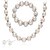 tanie Zestawy biżuterii-Damskie Cyrkonia Zestaw biżuterii Vintage Sztuczna perła Kolczyki Biżuteria Złoty Na Ślub Prezent