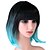 abordables Perruques Synthétiques Sans Bonnet-Perruque Synthétique Droit Droite Bob Coupe Carré Perruque bleu Cheveux Synthétiques Femme Cheveux Colorés Bleu