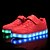 baratos Sapatos com luzes LED para Criança-Para Meninas LED / Conforto / Tênis com LED Pele PVC / Materiais Customizados Tênis Little Kids (4-7 anos) / Big Kids (7 anos +) Cadarço / Velcro / LED Branco / Preto / Vermelho Outono / Inverno / TR