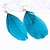 halpa Korvakorut-Women&#039;s Drop Earrings Dangle Earrings Leaf Feather Ladies Bohemian Oversized Boho Feather Earrings Jewelry White / Blue / Pink For Street Daily