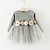 tanie Sukienki-Dziewczyny &#039; Długi rękaw Grafika drukowana 3D Sukienki Moda miejska Poliester Jedwab wiskozowy Sukienka Brzdąc
