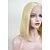 olcso Peruki koronkowe syntetyczne-Synthetic Lace Front Wig Straight Straight Bob Lace Front Wig Medium Length Bleach Blonde#613 Synthetic Hair Women&#039;s Middle Part Blonde StrongBeauty