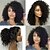 cheap Human Hair Lace Front Wigs-Human Hair 13x4 Lace Front Wig Bob Layered Haircut With Bangs Brazilian Hair Kinky Curly Wig 130% Density with Baby Hair Natural Hairline Unprocessed For Women&#039;s Medium Length Human Hair Lace Wig