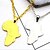 cheap Men&#039;s Necklaces-Men&#039;s Women&#039;s Pendant Necklace Pendant Maps Alphabet Shape Classic Ethnic Fashion Inspirational Alloy Gold Silver Necklace Jewelry For Club Bar