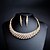 halpa Hiuskorut-Women&#039;s Cubic Zirconia tiny diamond Drop Earrings Pendant Necklace Ladies Gold Plated Earrings Jewelry Gold For Wedding Evening Party