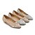 billige Flate sko til kvinner-Dame Flate sko Bryllup Fest / aften Spisstå Komfort Original Glitrende glitter Sølv Gull