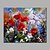 baratos Pinturas Florais/Botânicas-Pintura a Óleo Pintados à mão - Floral / Botânico Modern Sem armação interna / Lona Laminada