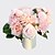 זול פרח מלאכותי-פרחים מלאכותיים 8 ענף סגנון מודרני ורדים חינניות פרחים לשולחן