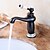 preiswerte Wasserhahnsets-Mittellage Keramisches Ventil Schwarz, Wasserhahn-Set