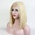 olcso Peruki koronkowe syntetyczne-Synthetic Lace Front Wig Straight Straight Bob Lace Front Wig Medium Length Bleach Blonde#613 Synthetic Hair Women&#039;s Middle Part Blonde StrongBeauty