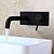 Χαμηλού Κόστους Επιτοίχια Βάση-Μπάνιο βρύση νεροχύτη - FaucetSet / Βάση Τοίχου Μαύρο Επιτοίχιες Ενιαία Χειριστείτε δύο τρύπεςBath Taps