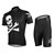 cheap Men&#039;s Clothing Sets-Arsuxeo Short Sleeves Cycling Jersey with Shorts - Black Skull Bike Shorts Jersey Clothing Suits, Quick Dry, Anatomic Design, Breathable,