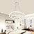 billige Sirkeldesign-moderne akryl trekant enkelhet led vedheng lys tre ringer innendørs lys for kontor stue soverom soverom