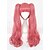preiswerte Trendige synthetische Perücken-Synthetische Perücken Kinky Glatt Stil Perücke Rosa Mittlerer Länge Rosa + Red Synthetische Haare Damen Rosa Perücke