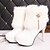 Χαμηλού Κόστους Γυναικείες Μπότες-Γυναικεία Παπούτσια PU Φθινόπωρο / Χειμώνας Ανατομικό / Μπότες Μάχης / Φωτιζόμενα παπούτσια Μπότες Χαμηλό τακούνι Στρογγυλή Μύτη Κορδόνια