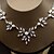 cheap Jewelry Sets-Women&#039;s Cubic Zirconia Flower Zircon Earrings Jewelry White For Wedding Party