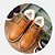 halpa Miesten Oxford-kengät-Miesten kengät PU Kevät Syksy Comfort Oxford-kengät Solmittavat varten Kausaliteetti Musta Sininen Tumman ruskea
