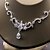cheap Jewelry Sets-Women&#039;s Cubic Zirconia Flower Zircon Earrings Jewelry White For Wedding Evening Party