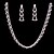 tanie Zestawy biżuterii-Damskie Zestaw biżuterii Zestawy biżuterii ślubnej Prosty Moda Posrebrzane Kolczyki Biżuteria Srebrny Na Ślub Impreza