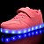 baratos Sapatos com luzes LED para Criança-Para Meninas LED / Conforto / Tênis com LED Pele PVC / Materiais Customizados Tênis Little Kids (4-7 anos) / Big Kids (7 anos +) Cadarço / Velcro / LED Branco / Preto / Vermelho Outono / Inverno / TR