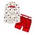 cheap Sets-Toddler Boys&#039; Casual Street chic Jacquard Cartoon Sleeveless Regular Clothing Set Red