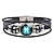 baratos Pulseiras e pulseiras-Pulseira de couro masculina 12 constelações vintage punk preto zodíaco rock pulseira de hip-hop jóias