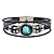 preiswerte Armbänder &amp; Armreifen-Herren Lederarmband 12 Konstellation Vintage Punk schwarz Sternzeichen Rock Hip-Hop Armband Schmuck