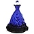 cheap Historical &amp; Vintage Costumes-Gothic Vintage Victorian Medieval 18th Century Dress Party Costume Masquerade Women&#039;s Satin Costume Blue Vintage Cosplay Party Prom Sleeveless Floor Length Ball Gown Plus Size Customized