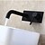 Χαμηλού Κόστους Επιτοίχια Βάση-Μπάνιο βρύση νεροχύτη - FaucetSet / Βάση Τοίχου Μαύρο Επιτοίχιες Ενιαία Χειριστείτε δύο τρύπεςBath Taps