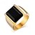 baratos Anéis para Homem-Anel de banda Ágata Solitário Dourado Aço Inoxidável Ágata Chapeado Dourado Personalizada Fashion 7 8 9 10 11 / Homens
