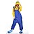 cheap Kigurumi Pajamas-Adults&#039; Kigurumi Pajamas Anime Mini Yellow Men Movie / TV Theme Costumes Onesie Pajamas Polar Fleece Blue Cosplay For Men and Women Animal Sleepwear Cartoon Festival / Holiday Costumes