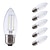billige LED-filamentlamper-GMY® 6pcs 2 W LED-glødepærer 250/200 lm E27 C35 2 LED perler COB LED Lys Dekorativ Varm hvit Kjølig hvit 220-240 V / RoHs
