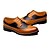 baratos Sapatos Oxford para Homem-Homens Oxfords Bullock Shoes Sapatos de couro Sapatos Confortáveis Formais Casual Couro Preto Marrom Amarelo Primavera Outono / Cadarço / EU42