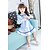 cheap Casual Dresses-Toddler Little Girls&#039; Dress Striped Birthday Casual / Daily Blue Long Sleeve Simple Dresses Fall Spring