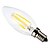 cheap LED Filament Bulbs-BRELONG 1 pc E14 4W Dimmable LED Filament Light Bulb AC110V /AC 220V Warm White