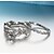 levne Fashion Ring-Band Ring Diamant Stohovatelné Stříbrná Měď Postříbřené Leaf Shape dámy korejština 2 5 6 7 8 9 / Dámské / Kubický zirkon / Sada kroužků