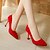 cheap Women&#039;s Heels-Women&#039;s Shoes PU Fall Winter Comfort Heels Low Heel Round Toe for Casual White Black Red Almond