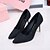 cheap Women&#039;s Heels-Women&#039;s Shoes Suede Spring Comfort Heels Low Heel Pointed Toe for Casual White Black Purple Silver