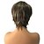 halpa Synteettiset trendikkäät peruukit-Synteettiset peruukit Suora Suora Pixie-leikkaus Peruukki Lyhyt Beige Synteettiset hiukset Naisten Raidoitetut hiukset Ruskea StrongBeauty