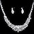 Χαμηλού Κόστους Σετ Κοσμημάτων-Γυναικεία Cubic Zirconia Σετ Κοσμημάτων Απλός Σκουλαρίκια Κοσμήματα Ασημί Για Γάμου Πάρτι