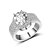 abordables Anillos-Anillo de banda For Mujer Zirconia Cúbica Boda Ceremonia Pedida Cristal Austriaco Plata